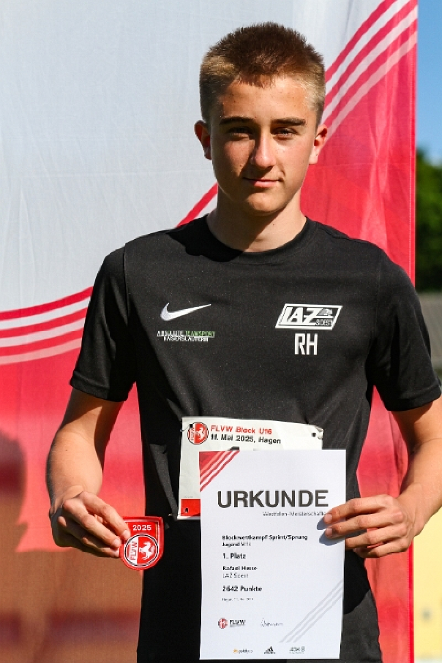 Rafael Hesse gewann seinen ersten Westfalenmeister-Titel. Foto: Reinhard Rafael Hesse gewann seinen ersten Westfalenmeister-Titel. Foto: Reinhard