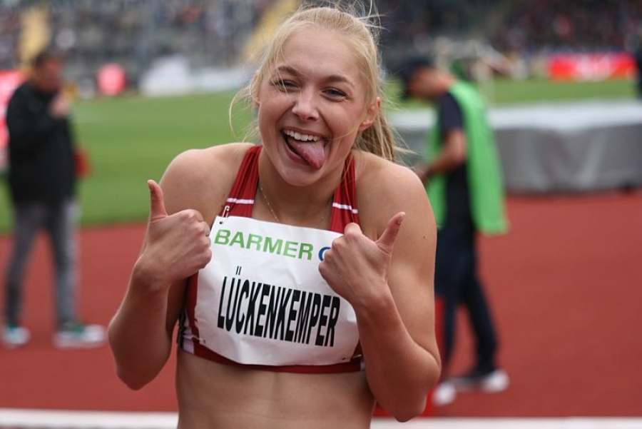 Locker auch nach dem DM-Titel: Gina Lückenkemper. Locker auch nach dem DM-Titel: Gina Lückenkemper.