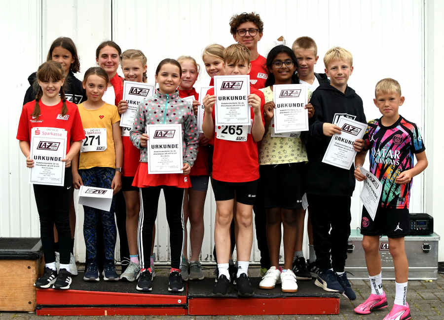 Das Team der Bielefelder Turngemeinde siegte bei den U10-Kindern. Foto: Bottin Das Team der Bielefelder Turngemeinde siegte bei den U10-Kindern. Foto: Bottin
