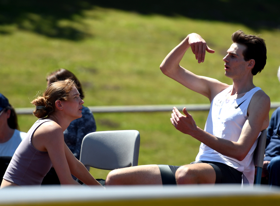 Falk Wendrich mit seiner Partnerin Imke Onnen. Falk Wendrich mit seiner Partnerin Imke Onnen.