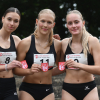 Mannschafts-Westfalenmeister im Siebenkampf der U18: Mathilda Grienitz, Mia Vollmer und Maya Klute (v.l.n.r.) vom LAZ Soest erreichten bei den Titelk&auml;mpfen in Ahlen 10.816 Punkte. Foto: Bottin|DM-Platz vier &uuml;ber 100 Meter: Sprinttalent Maja Bolinger vom LAZ Soest schaffte in der Saison 2024 den Sprung in die deutsche Spitzenklasse der weibl. Jugend U16. Foto: Bottin|Deutsche Vizemeisterin im Siebenkampf der Frauen und vierfache Spitzenreiterin der Westf&auml;lischen W30-Bestenliste: Laura Vo&szlig; vom LAZ Soest. Foto: Bottin|Nia Ferige war 2024 mit f&uuml;nf Westfalenmeistertiteln in der Altersklasse W14 die erfolgreichste Sportlerin des LAZ Soest auf Landesebene. Foto: Bottin|||