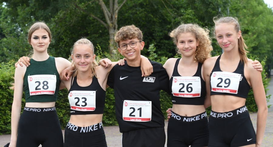 von links: Anna-Lena Knappk&ouml;tter, Maya Klute, Levi Klute, Gesa Blesken und Sophie Martin.