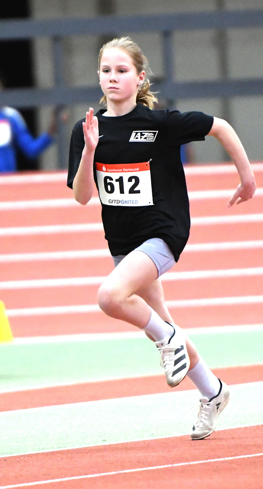9,76 Sekunden: Die zehnj&auml;hrige Noelle Biegel war das j&uuml;ngste M&auml;dchen der gesamten Konkurrenz &uuml;ber 60 Meter. Foto: Bottin