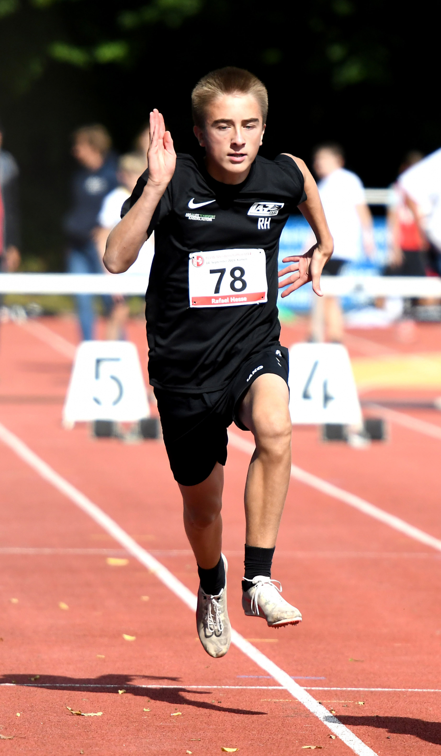 Rafael Hesse (M13) wurde über 75-Meter in 10,36 Sekunden (Vorlauf 10,27 Sekunden) Sechster. Foto: Bottin Rafael Hesse (M13) wurde über 75-Meter in 10,36 Sekunden (Vorlauf 10,27 Sekunden) Sechster. Foto: Bottin
